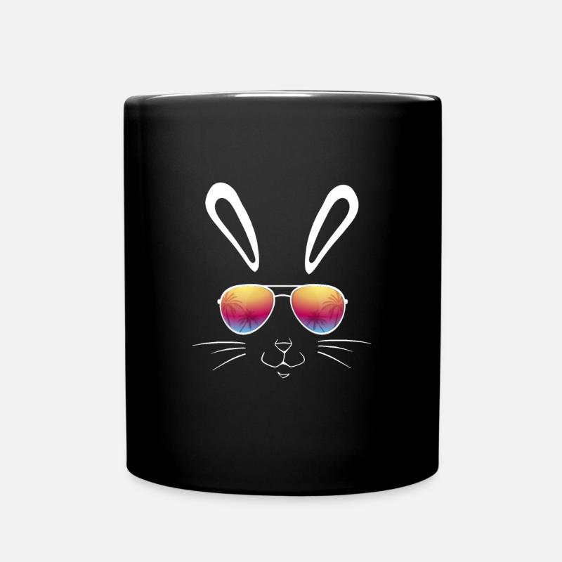 Lapin Lapin Cool Lapin Animal de compagnie Pâques - Mug uni - noir