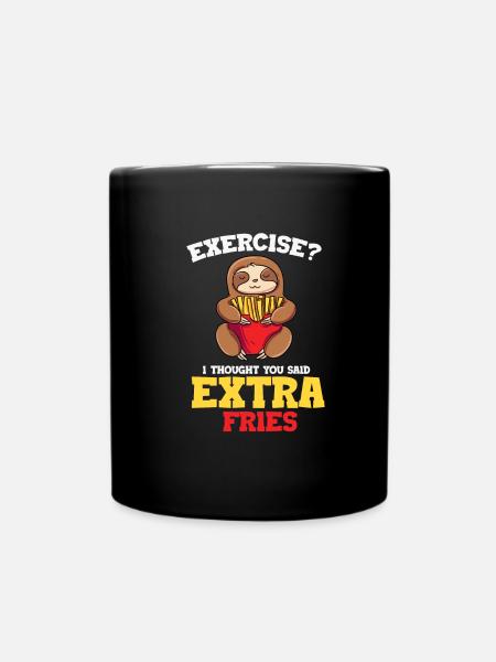 Faultier - Tasse einfarbig - Schwarz