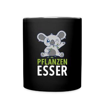 Pflanzenfresser Koalabär Eukalyptus Koala - Tasse einfarbig - Schwarz - Vorne