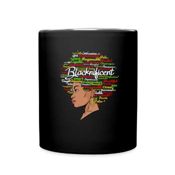 Schwarznificent juneteenth schwarzer Frau Blacknif - Tasse einfarbig - Schwarz - Vorne