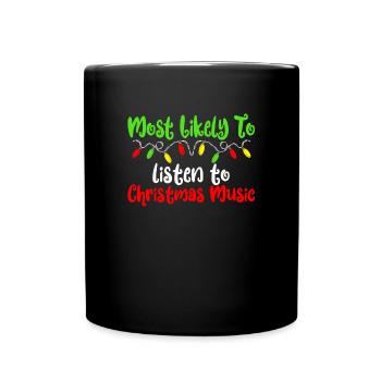 H�chstwahrscheinlich Weihnachten Weihnachtsfamilie - Tasse einfarbig - Schwarz - Vorne