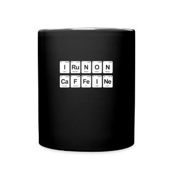 Tableau périodique et café je cours sur la caféine - Mug uni - noir - Devant