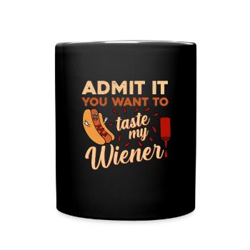 Try My Weiner Ketchup gift - Full Colour Mug - black - Front