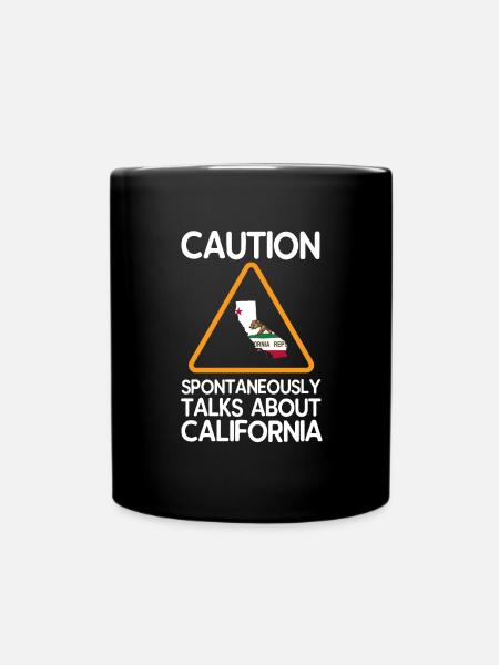 California - Full Colour Mug - black