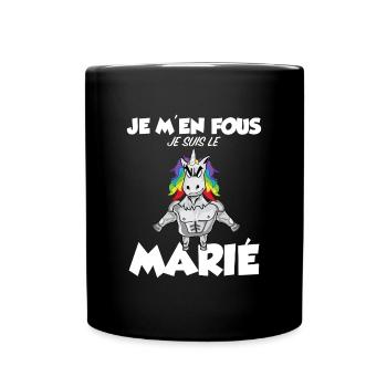 Futur Marié EVG Humour Enterrement Vie de Garçon - Mug uni - noir - Devant