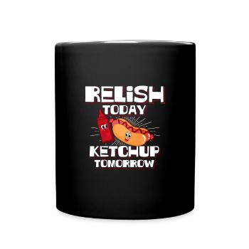 Ich Lege Ketchup Auf Meinen Ketchup - Tasse einfarbig - Schwarz - Vorne
