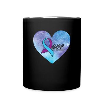 Liebe Herz Selbstmordpr�vention Selbstmordbewussts - Tasse einfarbig - Schwarz - Vorne