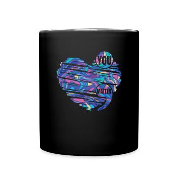 Sie sind wichtig - Tasse einfarbig - Schwarz - Vorne