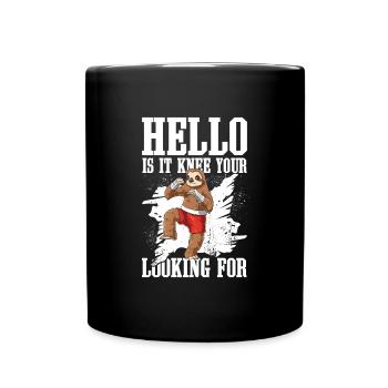 Hello Is It Knee Your Looking For - Tasse einfarbig - Schwarz - Vorne