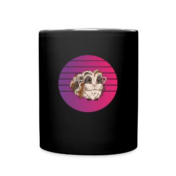 Conception rétro Vintage Lunkarya cochon d’Inde - Mug uni - noir - Devant