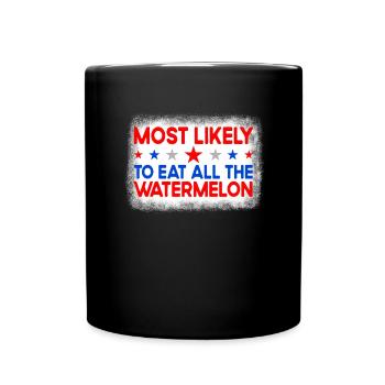 Es ist h�chstwahrscheinlich die gesamte Wassermelo - Tasse einfarbig - Schwarz - Vorne