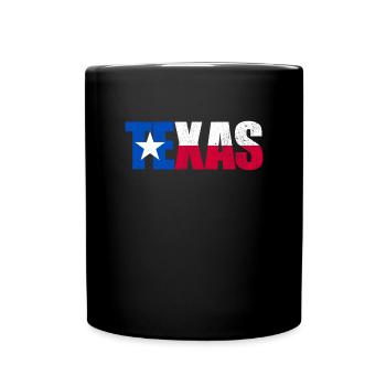 Texas Flagge patriotisch Lone Star State Texaner G - Tasse einfarbig - Schwarz - Vorne