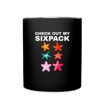 Seestern - Tasse einfarbig - Schwarz - Vorne
