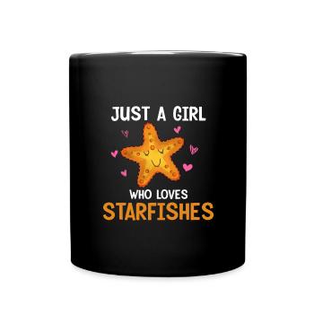 Seestern - Tasse einfarbig - Schwarz - Vorne