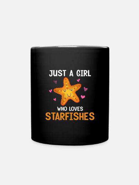 Seestern - Tasse einfarbig - Schwarz