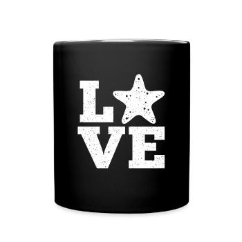 Seestern - Tasse einfarbig - Schwarz - Vorne