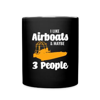 Airboat Fanboat Airboating Planeboat Bateau de marais - Mug uni - noir - Devant
