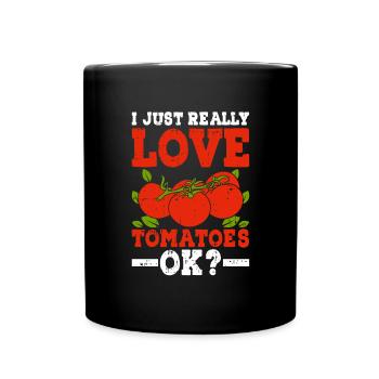 Tomate - Tasse einfarbig - Schwarz - Vorne
