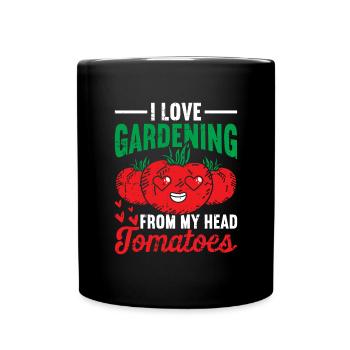 Tomate - Tasse einfarbig - Schwarz - Vorne