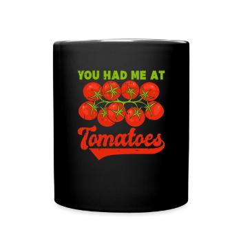 Tomate - Tasse einfarbig - Schwarz - Vorne