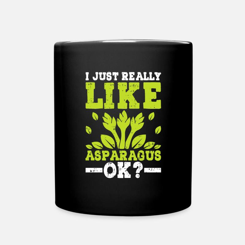 Spargel - Tasse einfarbig - Schwarz