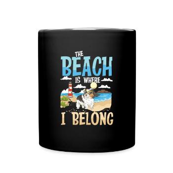 The Beach Is Where I Belong - Tasse einfarbig - Schwarz - Vorne