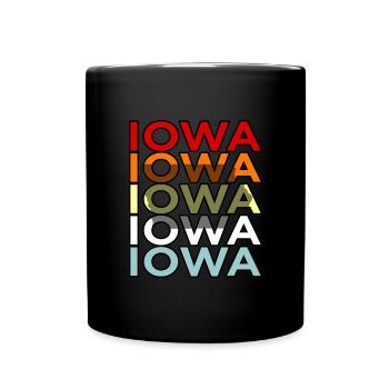 Iowa Resident Gift - Full Colour Mug - black - Front