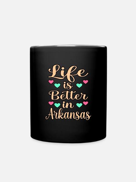 Leben In Arkansas geschenk - Tasse einfarbig - Schwarz