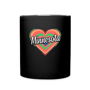 Cadeau de cœur coloré du Minnesota - Mug uni - noir - Devant