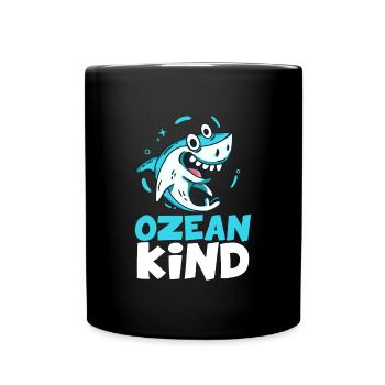 Océan Enfant Natation Sweet Shark Enfant Cours de Natation - Mug uni - noir - Devant