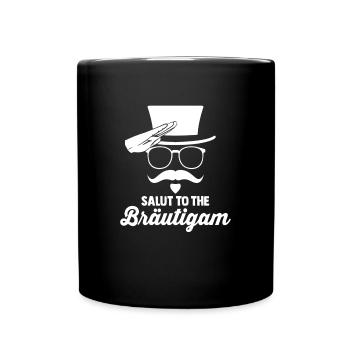 Salut To The Bräutigam Zylinderhut Schnauzer Bart - Tasse einfarbig - Schwarz - Vorne