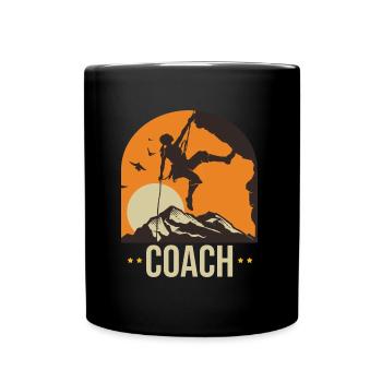 coach escalade grimper grimpe escalader femme - Mug uni - noir - Devant
