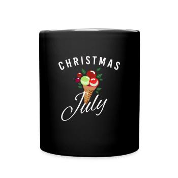 Christmas In July Christmas in July Ice cream - Full Colour Mug - black - Front