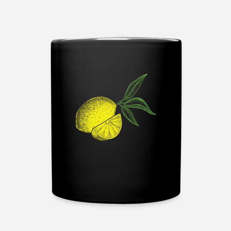 Citron Fruit Retro Lemonade - Mug uni - noir