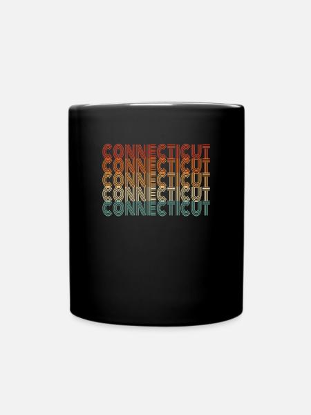 Connecticut abenteurer geschenk - Tasse einfarbig - Schwarz