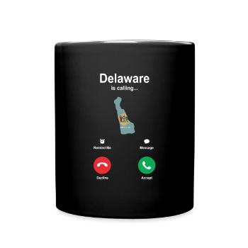 Reisendes Delaware geschenk - Tasse einfarbig - Schwarz - Vorne
