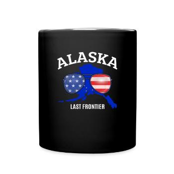 Alaska Last Frontier Gift - Full Colour Mug - black - Front