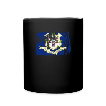 Connecticut flags proud gift - Full Colour Mug - black - Front