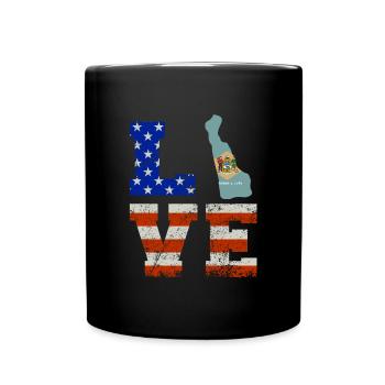 Liebes delaware geschenk - Tasse einfarbig - Schwarz - Vorne