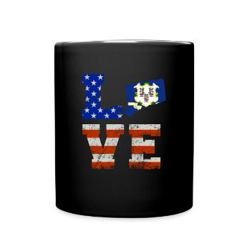Dear connecticut gift - Full Colour Mug - black - Front