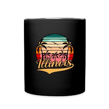 Illinois Reisendes Geschenk - Tasse einfarbig - Schwarz - Vorne