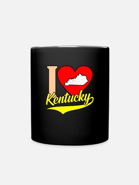 I Herz kentucky geschenk - Tasse einfarbig - Schwarz