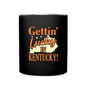 Glück In Kentucky geschenk - Tasse einfarbig - Schwarz - Vorne