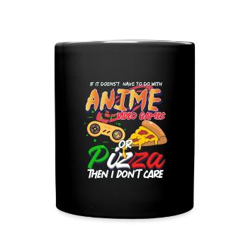 Anime Video Games Pizza Gift - Full Colour Mug - black - Front