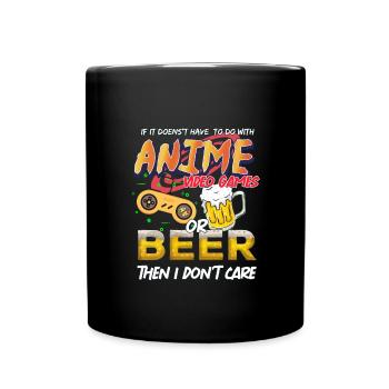 Anime Jeux Vidéo Bière Cadeau - Mug uni - noir - Devant