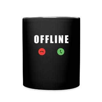Connexion Internet sans signal de réception hors ligne - Mug uni - noir - Devant
