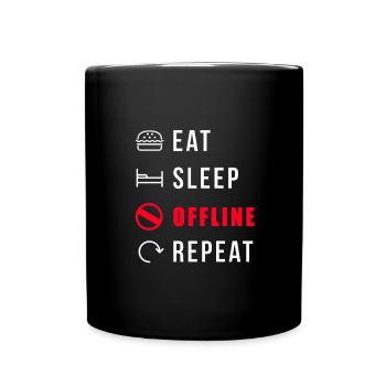 Offline No Reception Signal Internet Connection - Full Colour Mug - black - Front