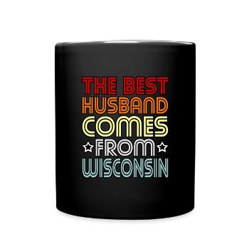 Bestes Ehemann wisconsin geschenk - Tasse einfarbig - Schwarz - Vorne