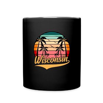 Wisconsin reisen geschenk - Tasse einfarbig - Schwarz - Vorne