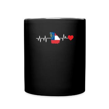 Georgia heartbeat gift - Full Colour Mug - black - Front
